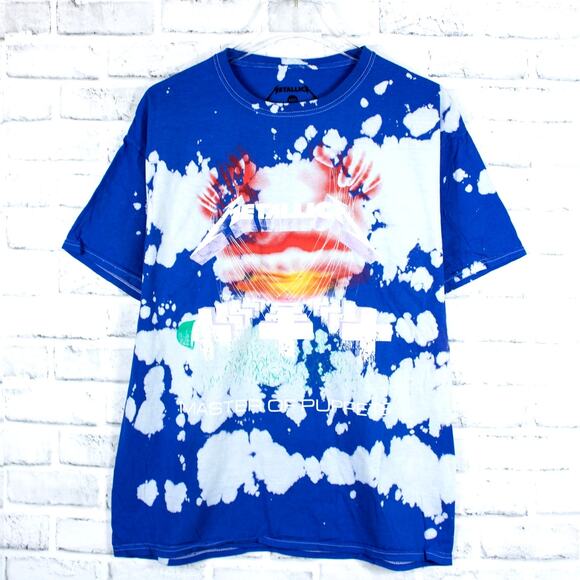 Metallica Puppets Blue Tie Dye Band T Shirt Unisex Licensed Tee Merch Medium - Picture 3 of 6